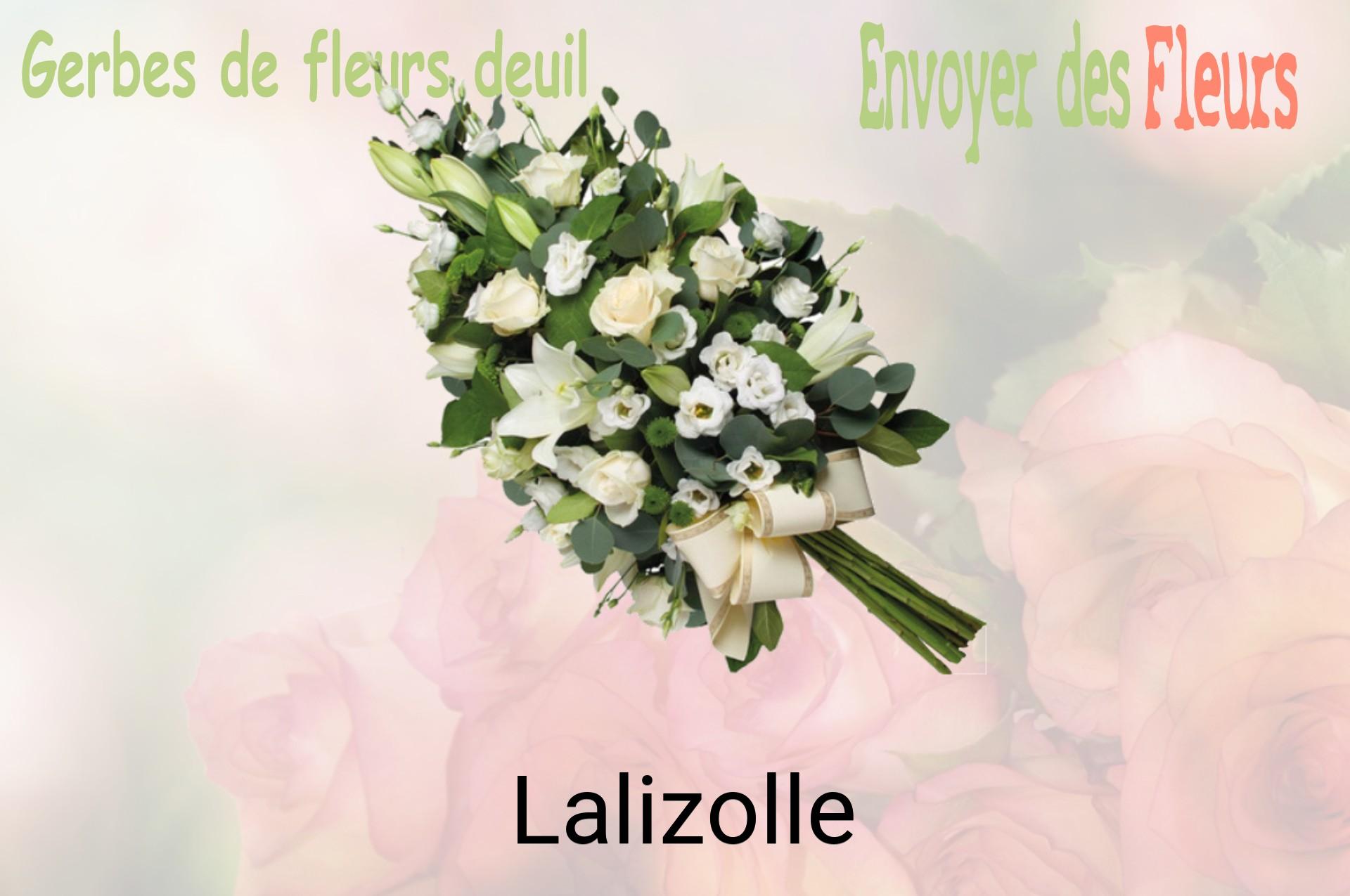 Gerbe de fleurs de deuil livrée à Lalizolle